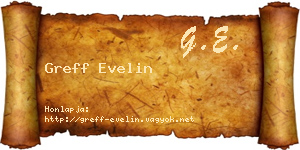 Greff Evelin névjegykártya